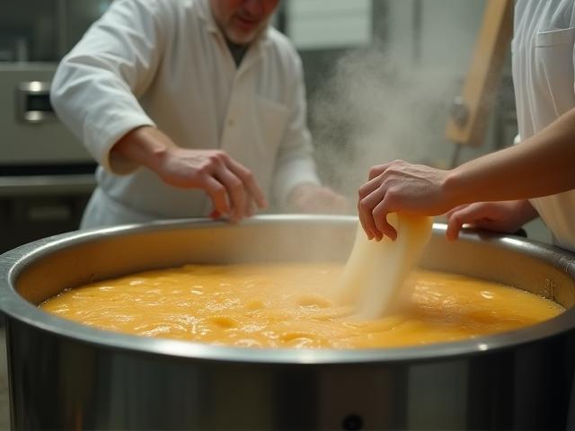 Traditioneel kaasmaakproces in Goudse kaasfabriek